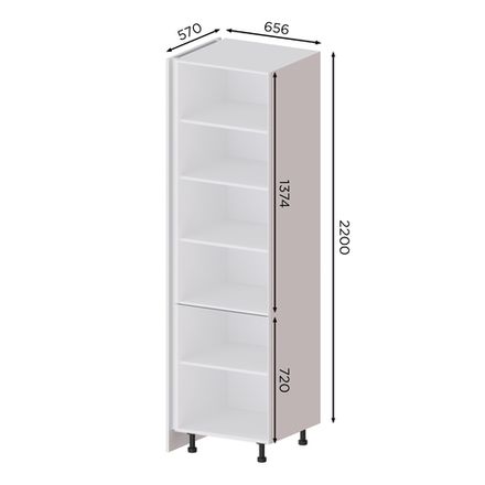 Кухня Модуль П 650 пенал GOLA Графит / Графит