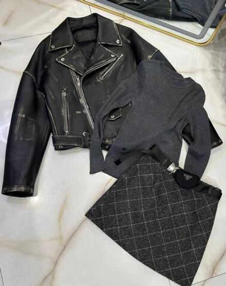 Кожаная куртка Prada