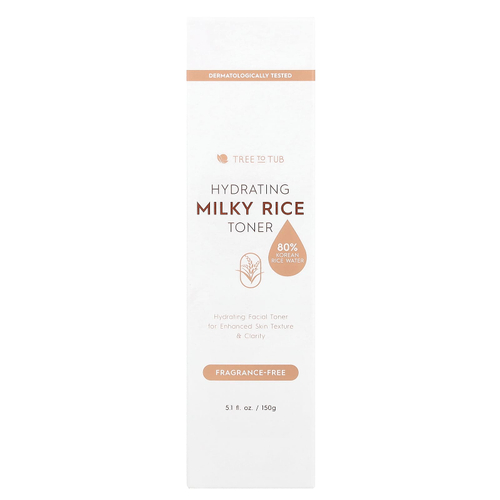 Tree To Tub, Увлажняющий тоник с молочным рисом, без отдушек, 150 г (5,1 жидк. унц.)