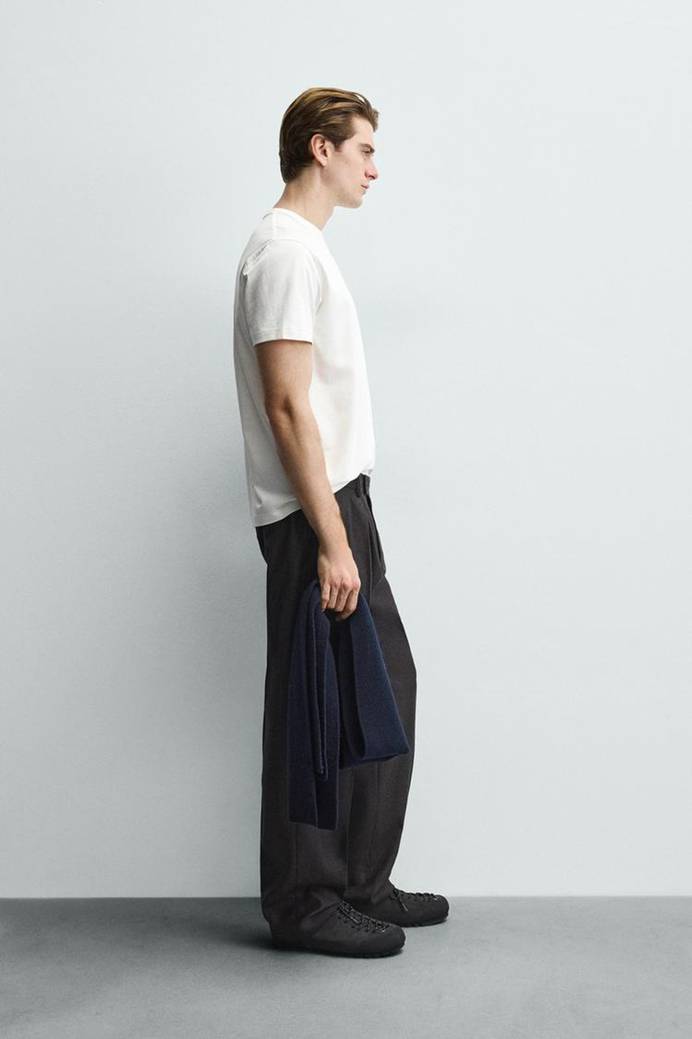 ZARA ФУТБОЛКА MEDIUM WEIGHT БАЗОВАЯ, БЕЛЫЙ