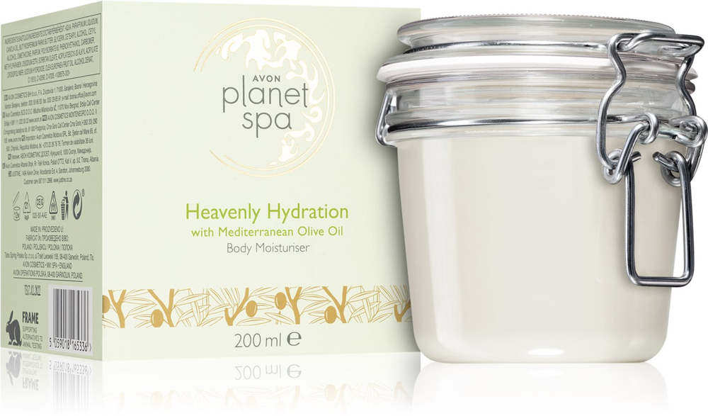 Avon Planet Spa Heavenly Hydration - увлажняющий крем для тела с оливковым маслом /   200  ml  / GTIN 2800018180682