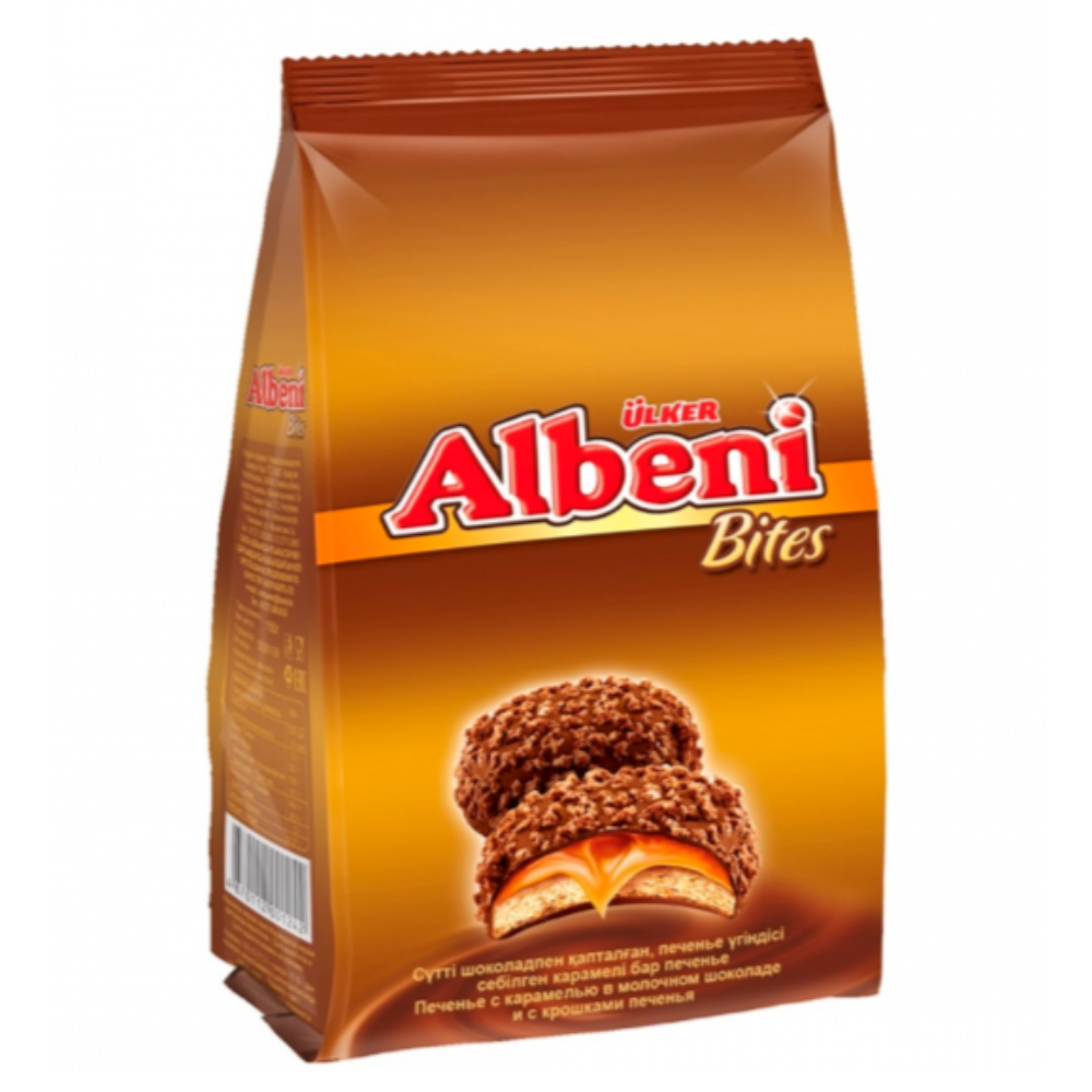 Печенье Albeni Bites с карамелью в шоколаде с крошкой 180 гр