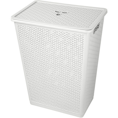 Корзина для белья 48л «Wenge» 42,7*29,5*56,2см (светло-серый)