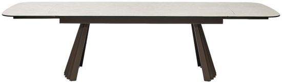 Стол ASTRID 200 TL-102 Бежевый мрамор, испанская керамика / Шоколадное золото каркас