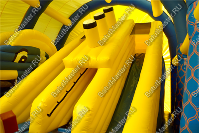 Надувной батут "Морской бриз с крышей"