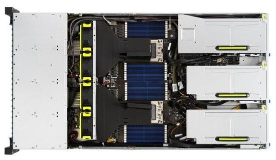 Сервер ASUS RS720A-E11-RS24U без процессора/без ОЗУ/без накопителей/количество отсеков 2.5" hot swap: 24/LAN 10 Гбит/c