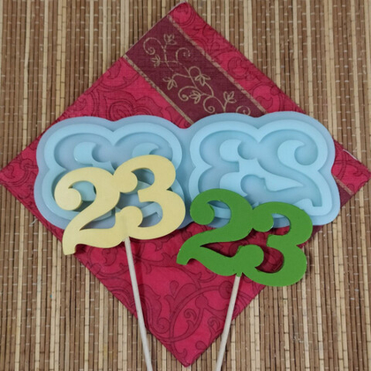 Форма силиконовая для леденцов "23" №83, h 5 см 2 ячейки