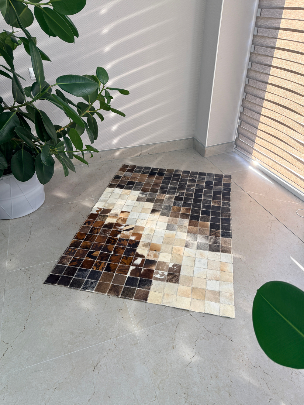 Ковер овальный натуральный Телячья шкура