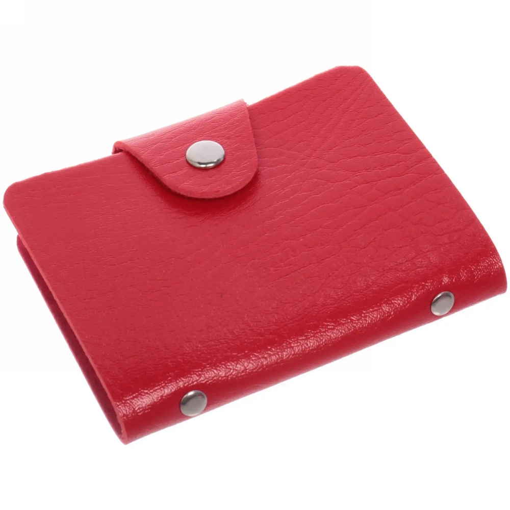 Визитница «Visit design», цвет красный, количество листов 12, на 24 визитки, 10,3*8 см