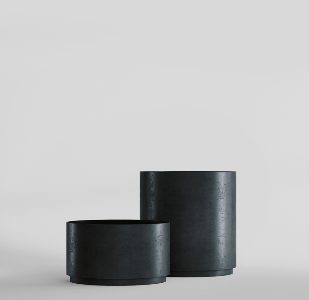 Кашпо, коллекция КОНКРИТ, форма ЦИЛИНДР макси