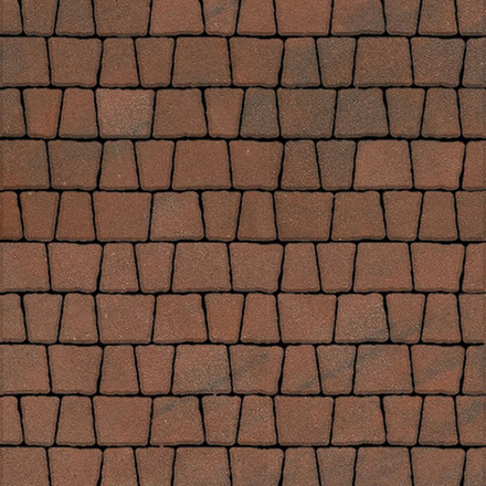 Тротуарная плитка АНТИК - Листопад гладкий Клинкер, комплект из 5 видов плит