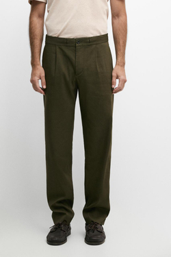 Massimo Dutti Брюки-джоггеры с вытачкам, зеленый