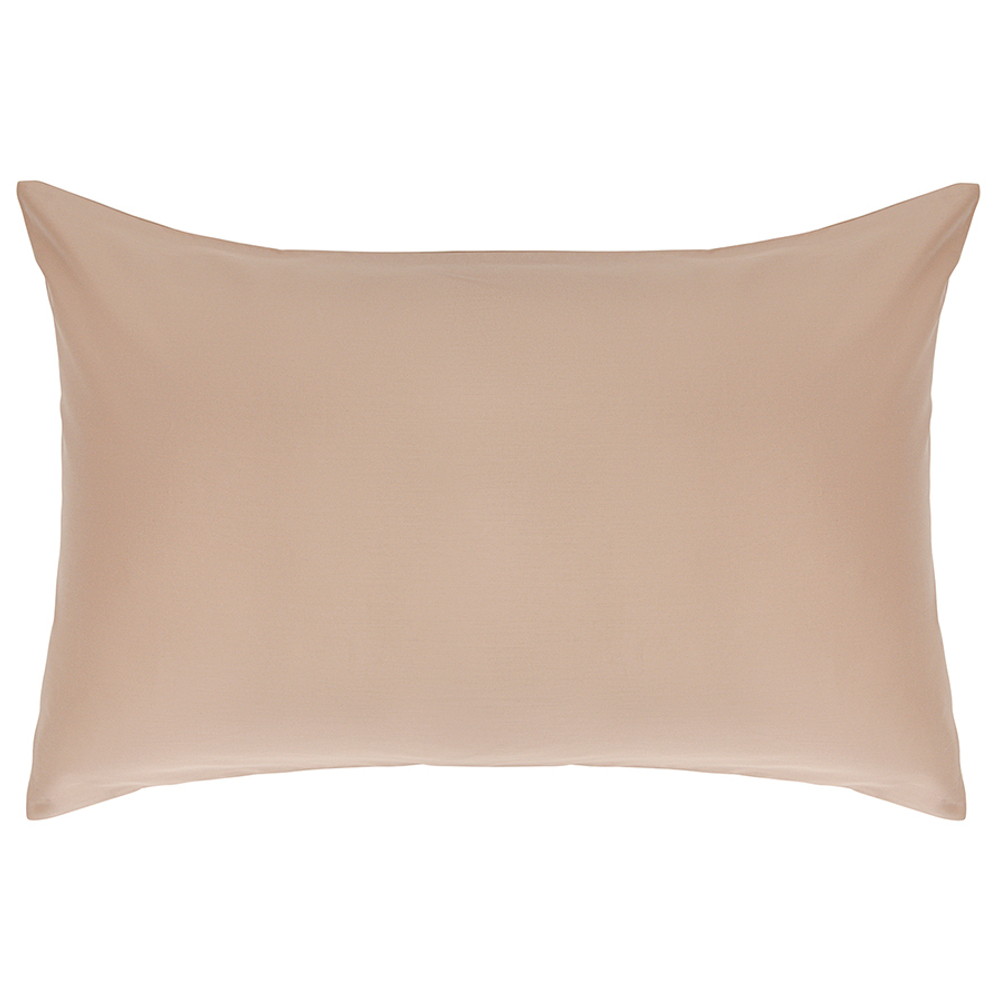 Набор из двух наволочек из сатина светло-коричневого цвета из коллекции essential, 50х70 см