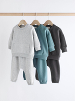 Толстовка и спортивные брюки в комплекте для малышей Next Q96-778, 3 шт., Серый, Голубой