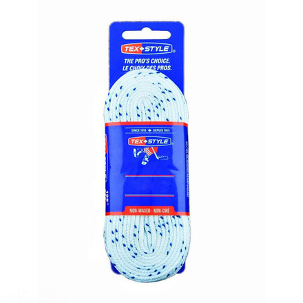 Шнурки для коньков Texstyle Double Blue Line XL2000-WH-305, длина 305см.