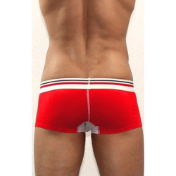 Мужские трусы хипсы красные с белой вставкой Diesel Red