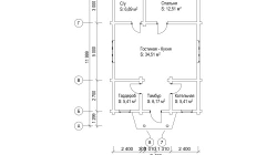 Проект Дома 83кв. м из бруса Д-41