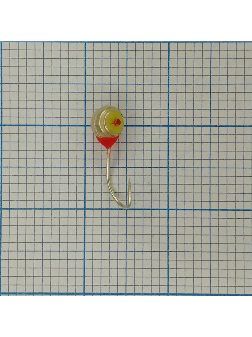 Мормышка вольфрамовая Полусфера с отверстием фосфорная