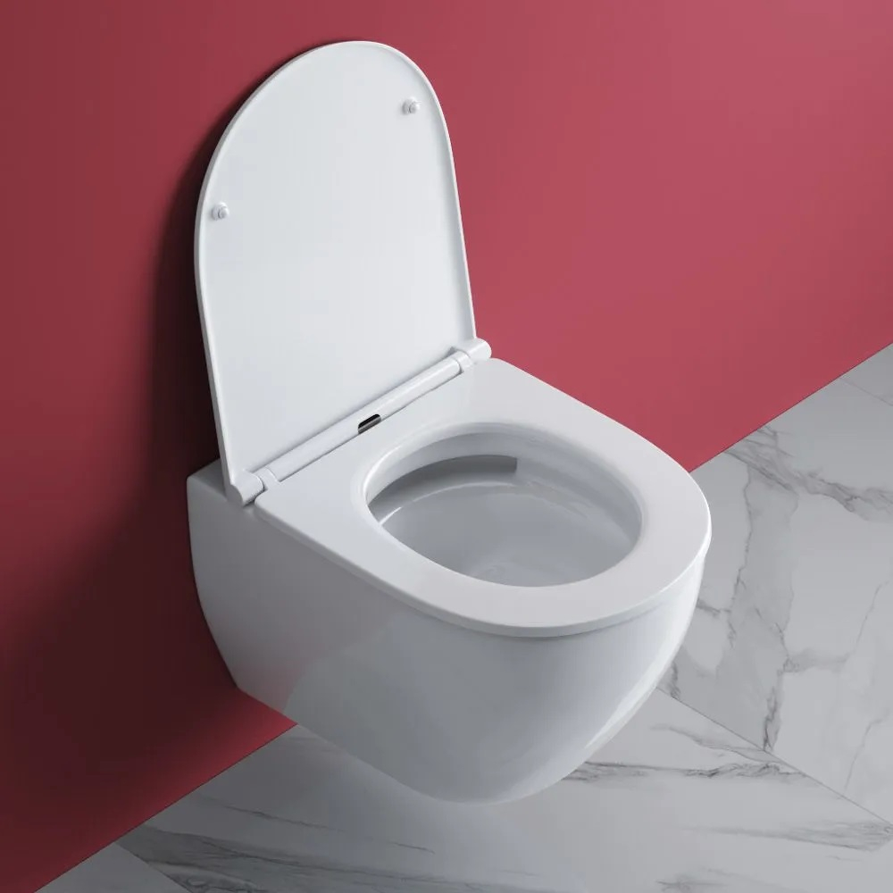 Унитаз подвесной Cezares STYLUS-TOR CZR-6601-TH-TOR безободковый со смывом TORNADO, без крышки-сидения