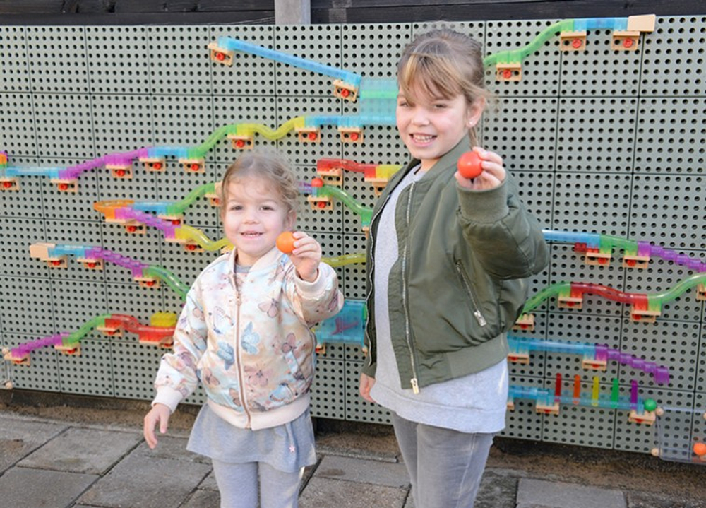 STEM Трек с мячом (кинетический), набор 209 элементов.