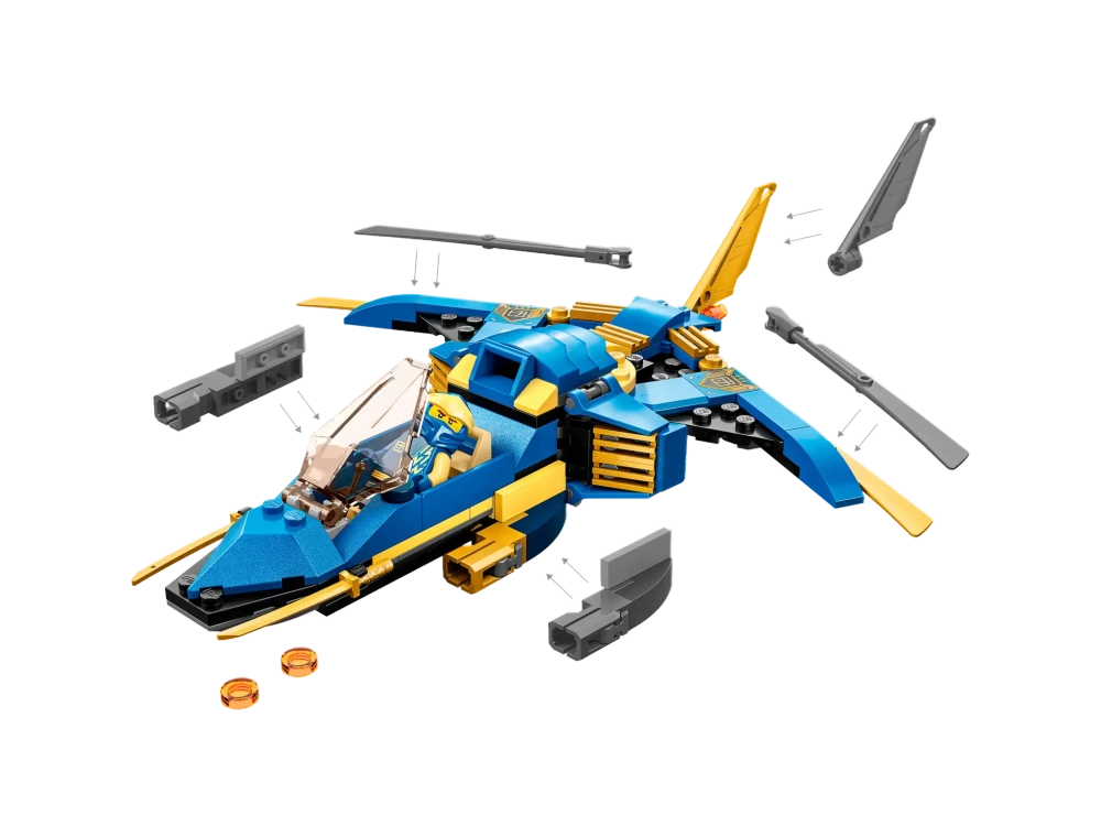 Конструктор LEGO Ninjago 71784 Самолет-молния ЭВО Джея
