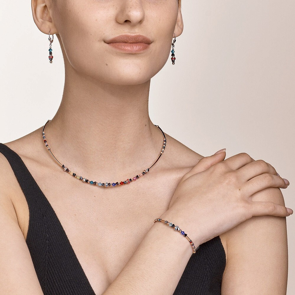 Колье Coeur de Lion Multicolour 5082/10-1500 цвет серый, мульти