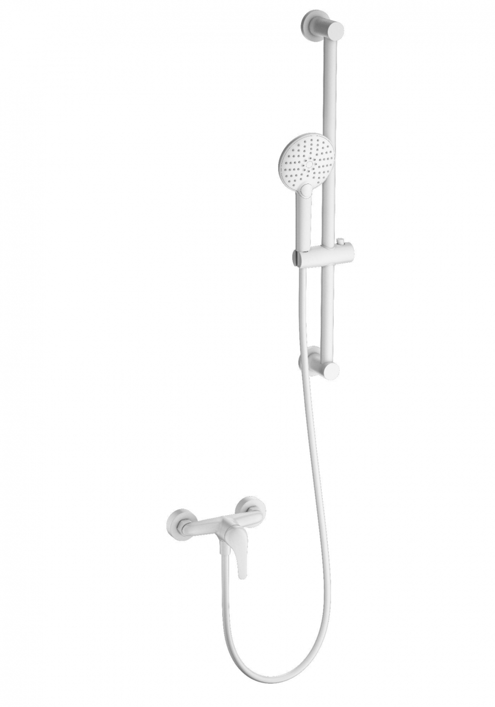 Смеситель для душа с гарнитуром WONZON & WOGHAND, Белый матовый (WW-4570-MW)
