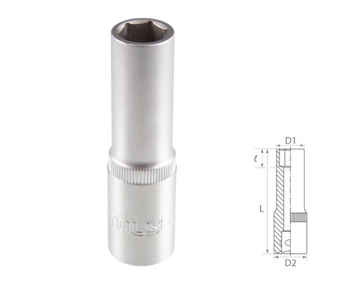 TOLSEN (TT16563) Головка торцевая глубокая шестигранная 1/2", 13 мм