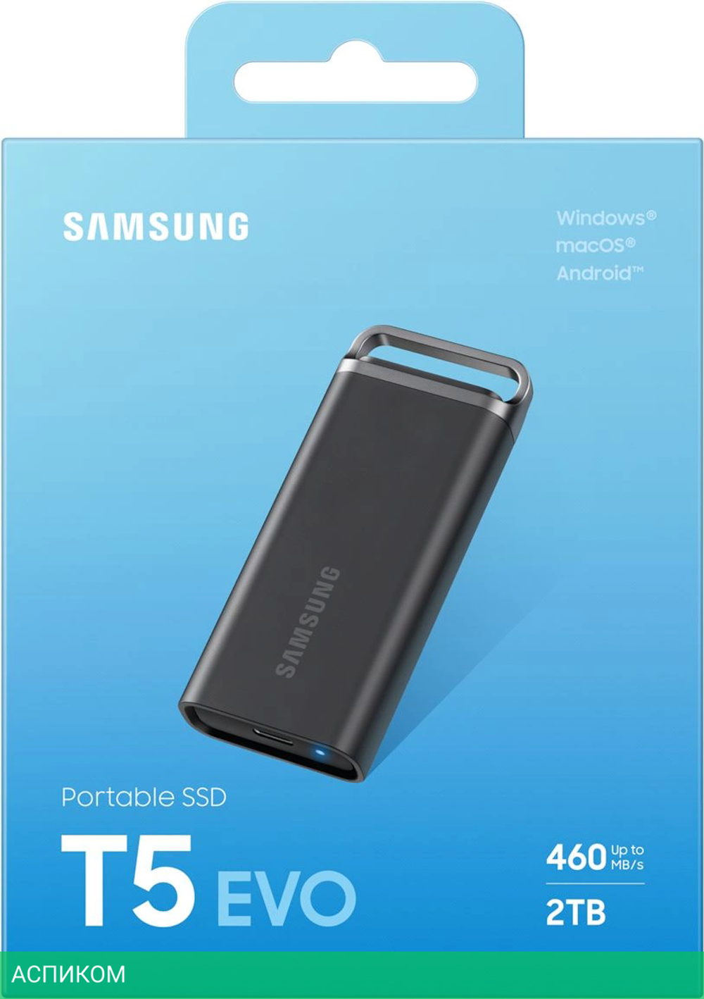 SSD диск Samsung 2TB T5 EVO Black (MU-PH2T0S/WW)