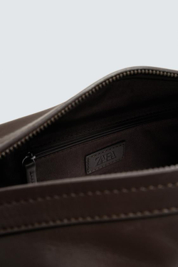 ZARA КОЖАНАЯ КОСМЕТИЧКА, КОРИЧНЕВЫЙ