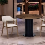 Стул Bradex Home KELLI бежевый букле, экокожа коричневая, орех