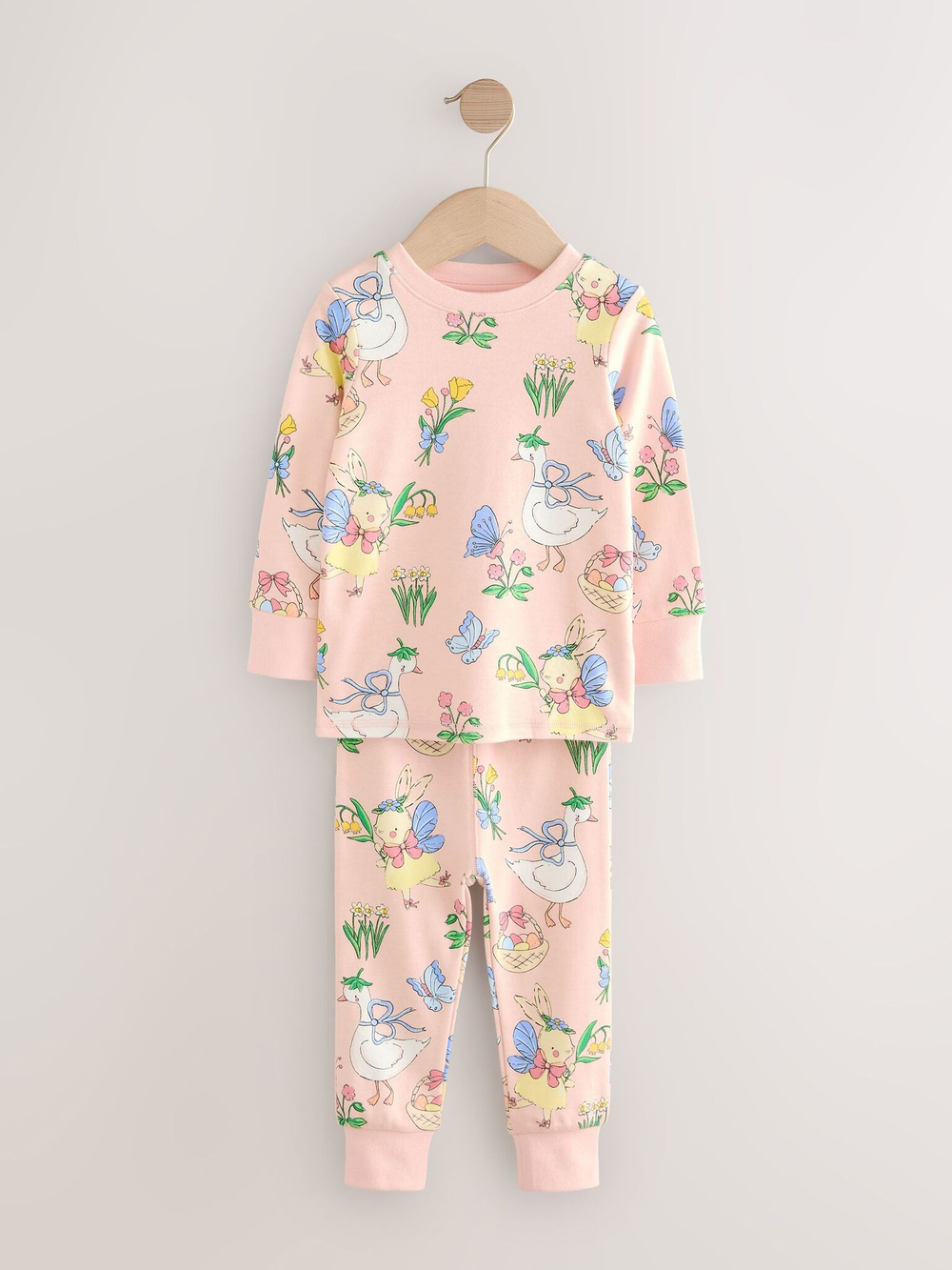 Пижама для девочки Next AJ8-346, 3 шт., Розовый, Светло-желтый, Голубой