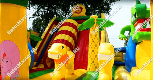 Надувной батут "Мульти-сафари крокодил"