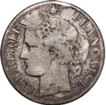 France, 2 Francs, 1871 – "Cérès" (Paris Mint), F