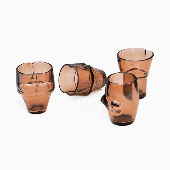 Набор из 4-х стаканов body, коричневые