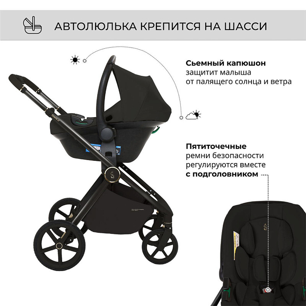 Детская коляска Sweet Baby Elegante 3 в 1 SBL GL Black