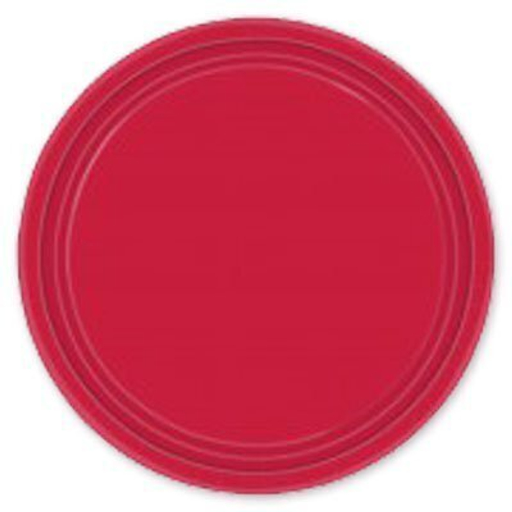 Тарелки бумажные ламинированные Red (Красный), 18 см, 6