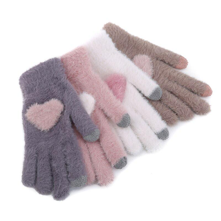 Перчатки детские Пингвин сердце (девочка)