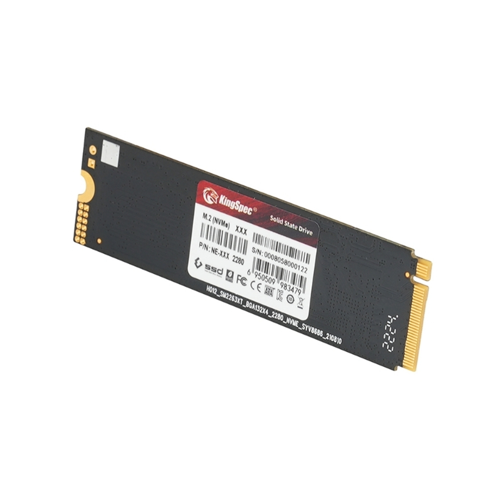Твердотельный накопитель KingSpec SSD 128GB M.2 2280 PCIe 3.0 x4 NVMe R1800/W600MB/s 3D TLC MTBF 1M 96200/76400 87TBW