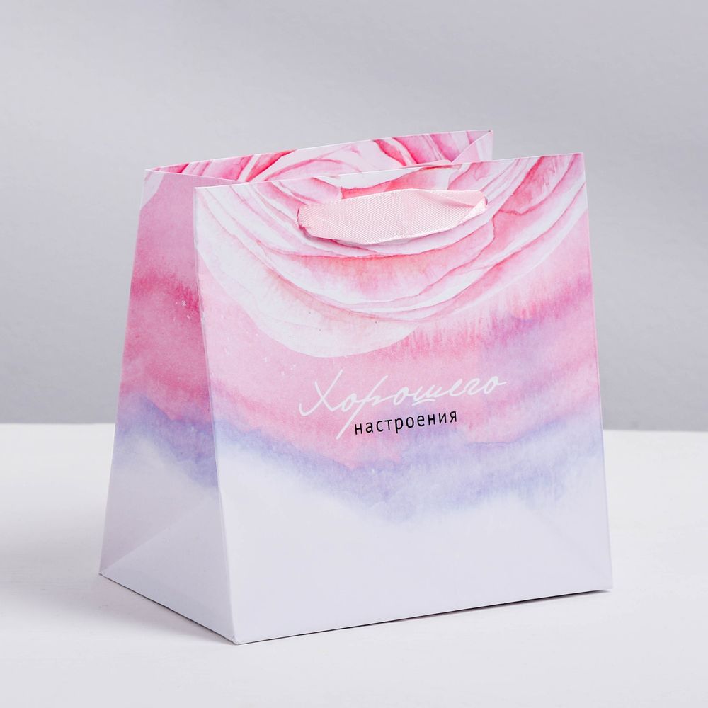 Пакет ламинированный «Цветочная нежность», 14×14×9 см