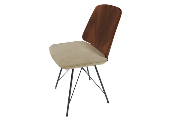 Стул E9.6 (орех / светло-бежевыи? FiberGuard)
