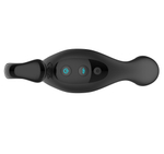 Черный вибромассажер простаты с эффектом фингеринга и пультом ДУ (Цвет: черный)