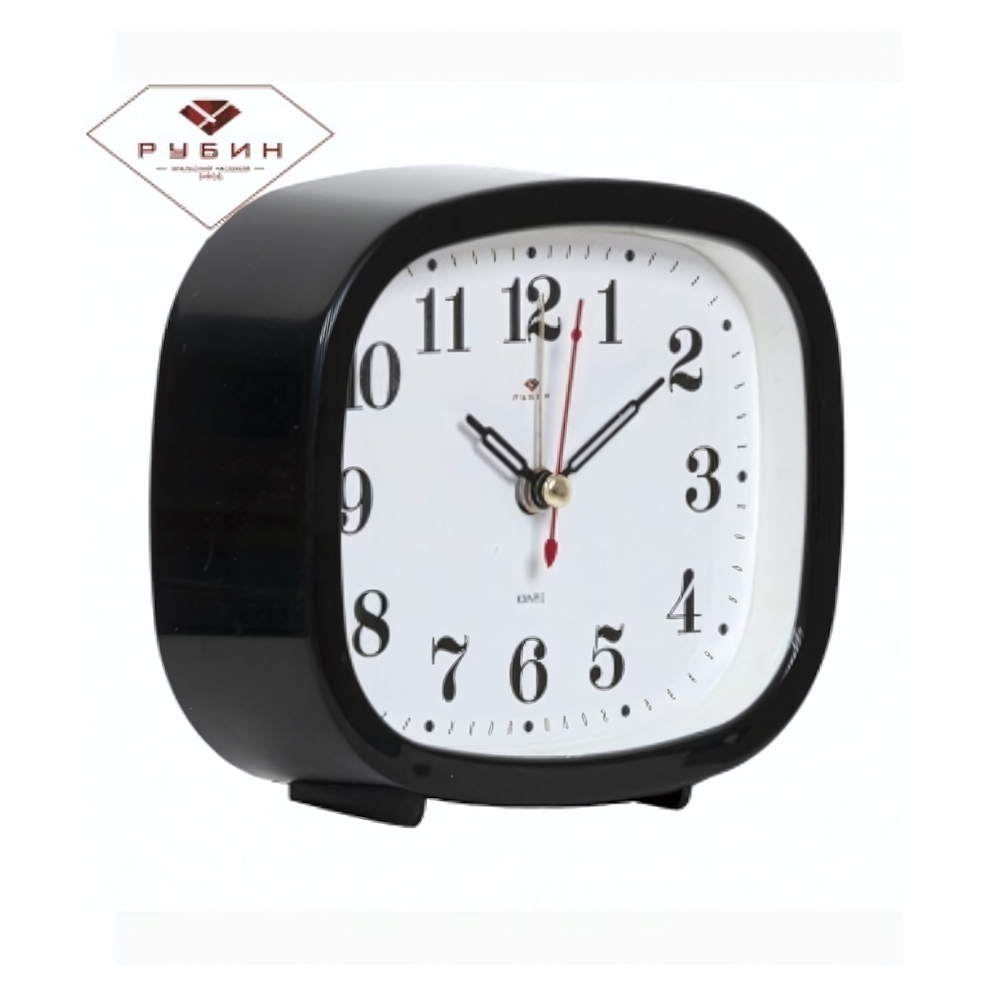 В5-001 Будильник кварц, корпус черный "Классика" "Рубин"