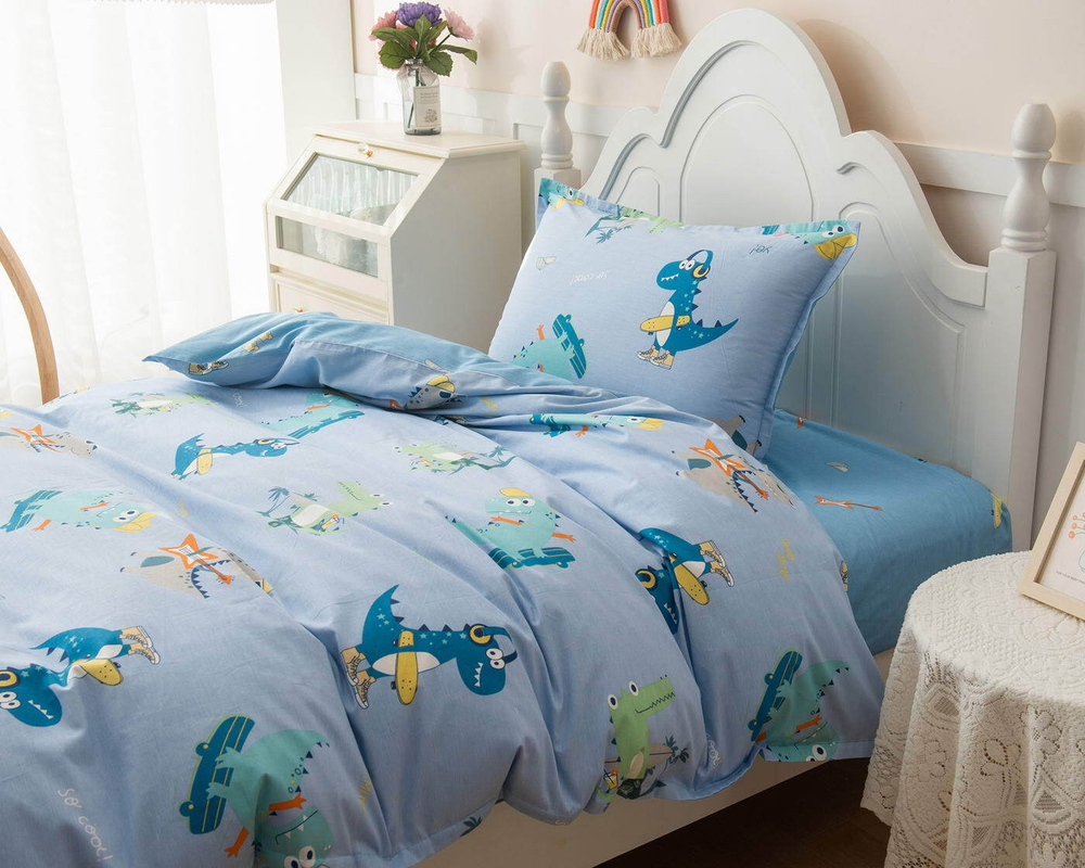 Детское постельное белье Sofi De MarkO Crocodile синее