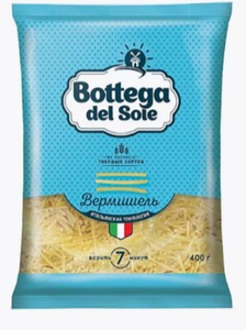 МАКАРОНЫ BOTTEGA DEL SOLE ВЕРМИШЕЛЬ 400ГР