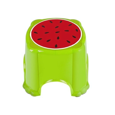 Табурет детский с рисунком "Арбуз" с прорезин ножками цвет салатовый