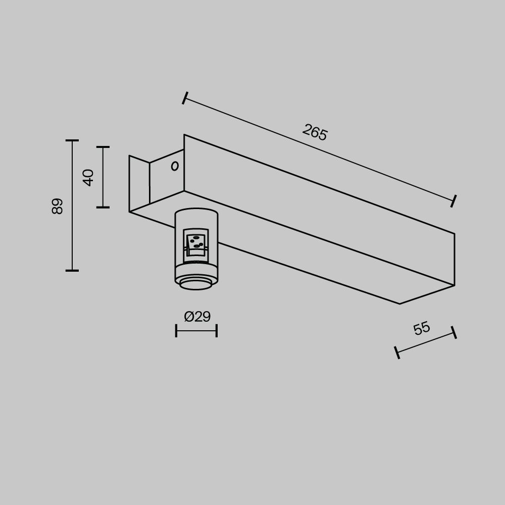 Основание настенное Wall для блока питания с вводом питания Maytoni Flarity TRA155CW-BB-PT