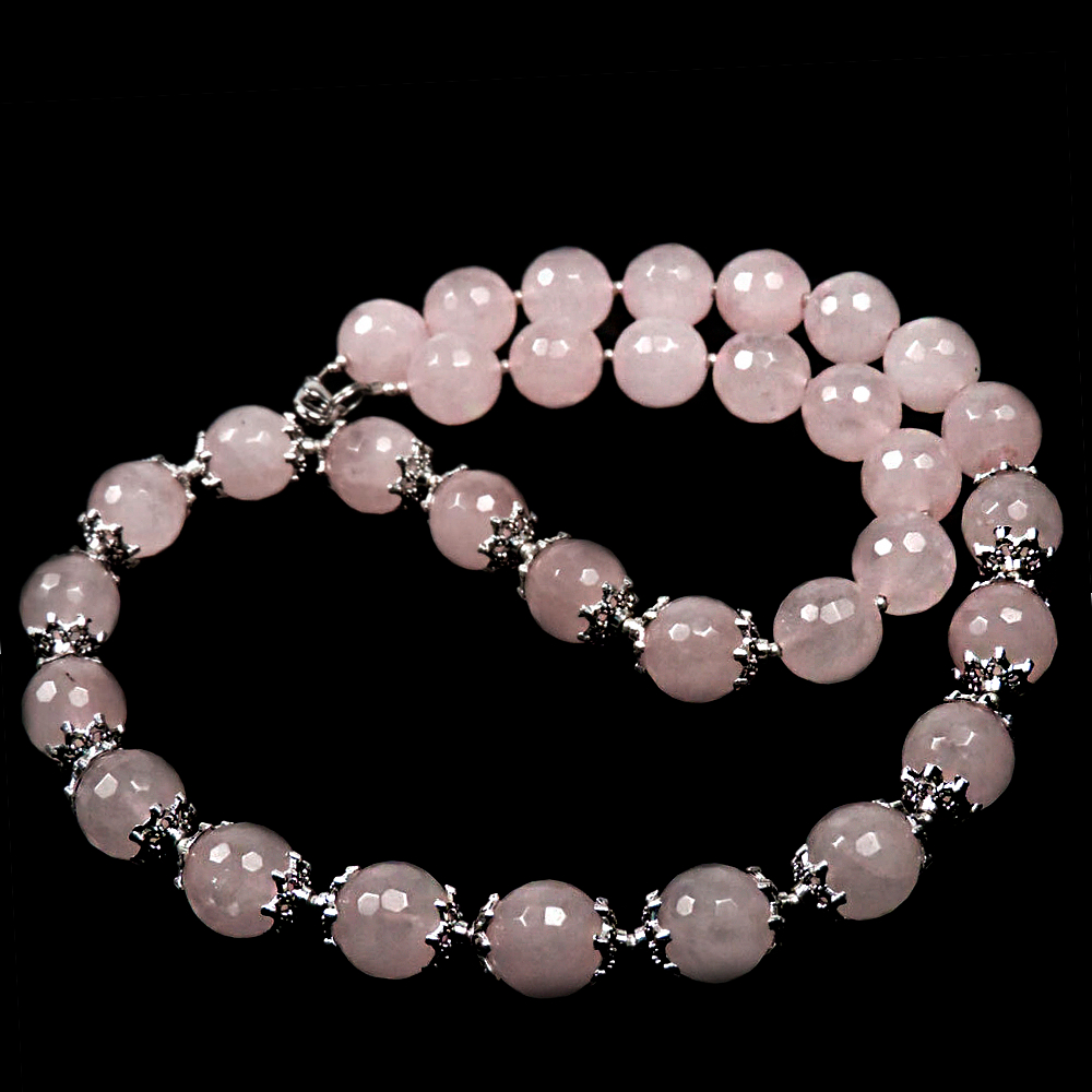 Бусы "Версаль" розовый кварц