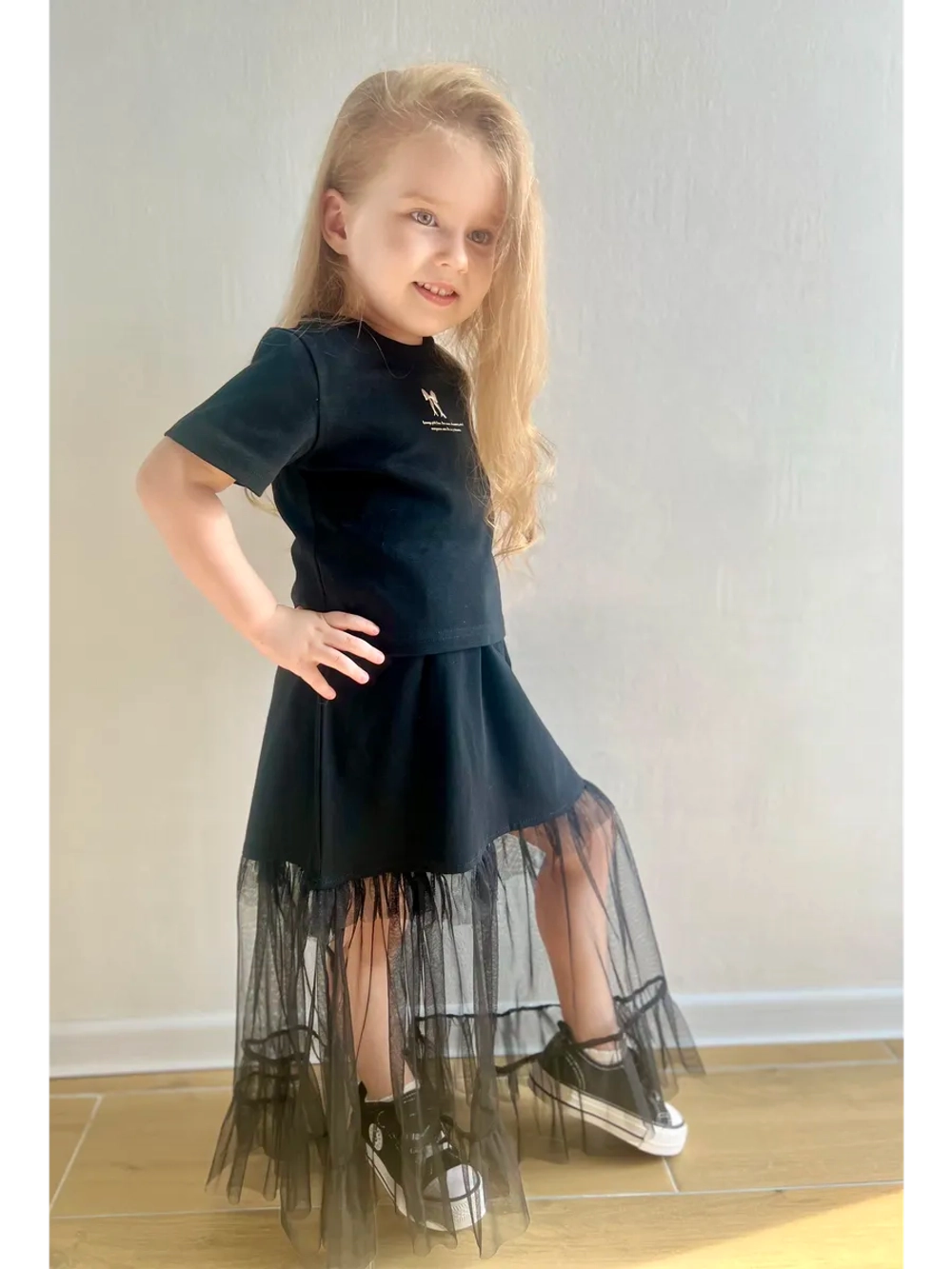 Костюм футболка с юбкой макси