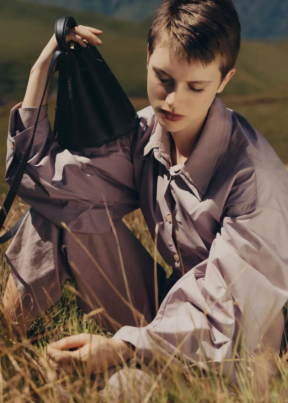 POLENE СУМКА NUMERO HUIT MINI, ЧЕРНЫЙ